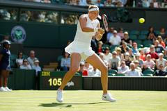 Petra Kvitová na Wimbledonu.
