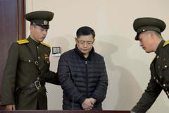 Kanadský pastor Rim Hyon Su, známý též pod jménem Hyeon Soo Lim, u soudu v KLDR.