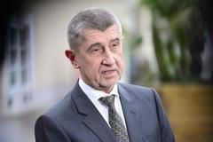 Andrej Babiš na tiskové konferenci v Lánech
