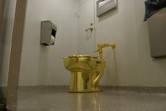 Poslední zájemci mají možnost použít toaletu z pravého zlata