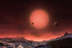 Ilustrace vzdálené hvězdy TRAPPIST-1