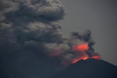 Sopka Agung na Bali, listopad 2017