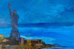 Guantánamo vězeň malba socha Svobody