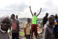 Demonstrace proti volbám v Keni.