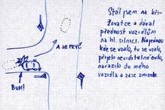 Záznam o nehodě - perlička z pojišťovny