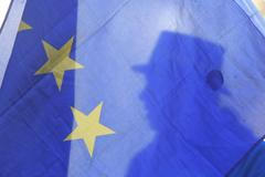 Londýn brexit demonstrace Evropská unie vlajka