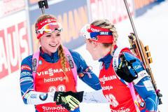 SP Ruhpolding, stíhačka Ž: Markéta Davidová a Lucie Charvátová