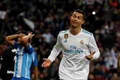 Cristiano Ronaldo slaví branku ve španělské lize