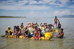 Rohingové prchající do Bangladéše