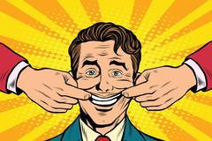 Politik úsměv ilustrace