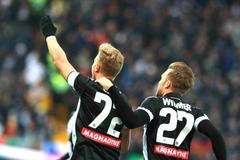 Antonín Barák slaví branku proti Veroně