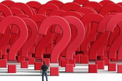 Otazníky otázky volič volby strach