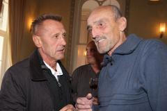 Sraz bývalých reprezentantů před utkáním s Bulharskem (Berger, Jiří Sloup)