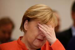 Angela Merkelová v Bundestagu.