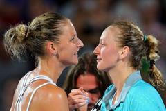 Karolína Plíšková a Petra Kvitová ve finále turnaje v Sydney 2015