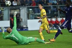 Angel di María Paris St. Germain dává v Lize mistrů gól Anderlechtu Brusel