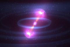 Animace vědeckého úspěchu: při srážce hvězd byly slyšet gravitační vlny