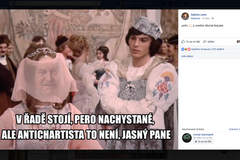 Dlouhovlasý Babiš a Ringo Čech jako Popelka. Sociální sítě jsou plné volebních vtípků