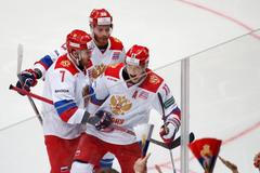 Rusko - Finsko: Radost ruských hokejistů