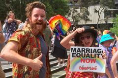 "Ano." Australané se vyslovili pro manželství homosexuálů.