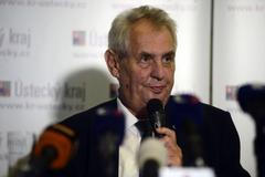 Tisková konference na závěr návštěvy prezidenta v Ústeckém kraji, 5. října ve Šluknově.