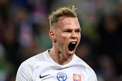 Ondrej Duda v kvalifikaci na MS 2018