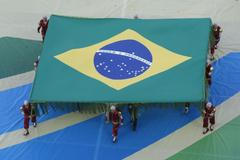 Zahajovací ceremoniál MS: brazilská vlajka