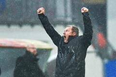 Pavel Vrba se raduje po vítězství nad Slavií