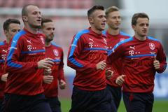 Trénink české reprezentace před kvalifikačními utkáními proti Ázerbájdžánu a San Marinu