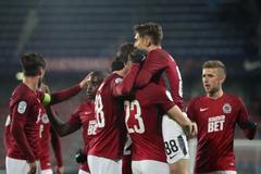 Radost Sparty při utkání s Mladou Boleslaví