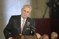 Miloš Zeman při projevu ve Vladislavském sále