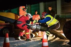 Praha společně se záchranáři v noci na neděli cvičili stavbu protipovodňových zdí
