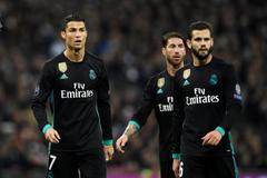 Cristiano Ronaldo v zápase s Tottenhamem 2017