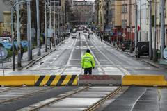 Libeňský most uzavřen, první den