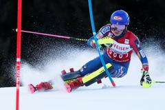 Mikaela Shiffrinová v prvním kole slalomu v Lenzerheide 2018