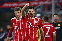 Robert Lewandowski slaví gól Bayernu Mnichov