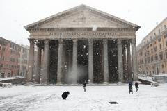 Zasněžený Řím, únor 2018