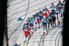 Marit Björgenová v čele běhu žen na 30 km na ZOH 2018