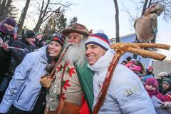 Vítání čtyř olympioniků ve Vrchlabí (2018) - Michal Krčmář, Eva Samková, Karolína Erbanová a Karolína Grohová