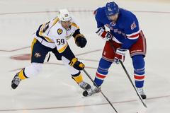 NHL: Nashville Predators vs New York Rangers (Josi a Nash)