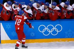 Petr Koukal slaví vítězný nájezd ve čtvrtfinále Česko - USA na ZOH 2018