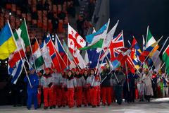 Slavností zakončení ZOH 2018: nástup sportovců - českou vlajku nesla Ester Ledecká