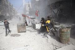 Nálety syrské armády ve východní Ghútě, únor 2018