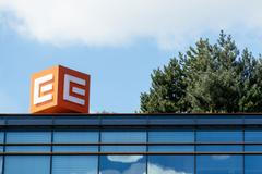 ilustrační fotografie, ČEZ, energetika, energie, elektřina, logo, sídlo, budova, Praha, 2017