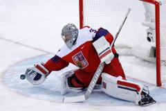 Pavel Francouz ve čtvrtfinále Česko  USA na ZOH 2018