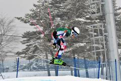 Nikol Kučerová na trati olympijského skikrosu