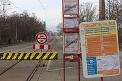 zavřený Libeňský most