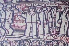 Ústí nad Labem mozaika na bývalém Krajském národním výboru od Miroslava Houry