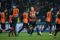 Liga mistrů, Šachtar - AS Řím: Radost doněckých fotbalistů