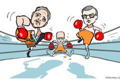 Sobotka Chovanec Zaorálek ČSSD box kresba